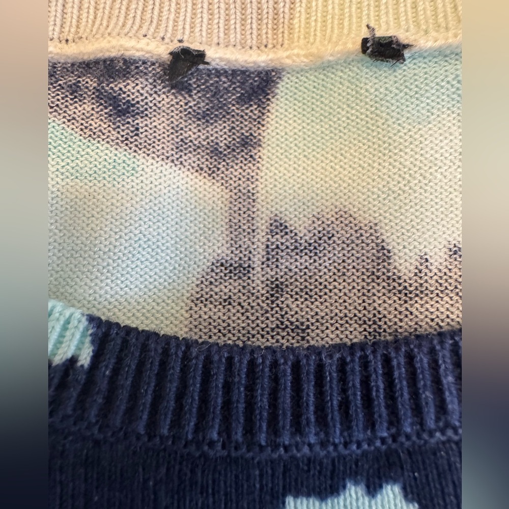 Talbots Blue Long Sleeve Lightweight Sweater - Picture 4 of 5